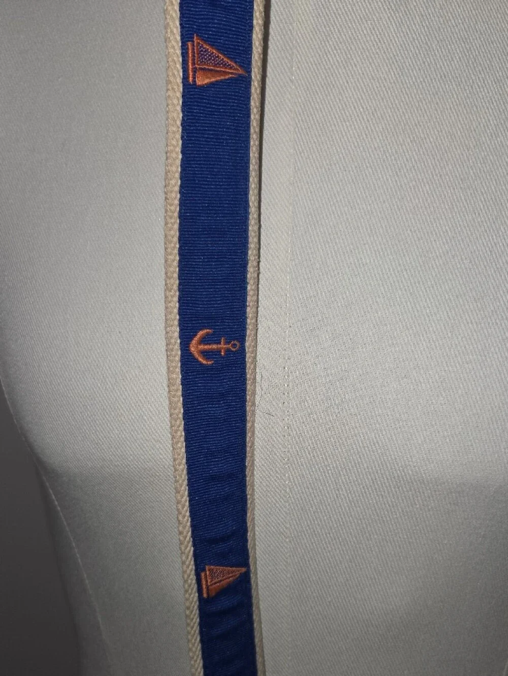 J. Crew Blue And Orange Leather Woven Belt